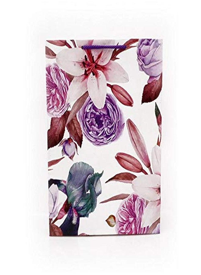 Arrow Paper Products Carry Bags Lilly Flower Return for Weddings, Birthday, Holiday Presents (Pack of 10, 28x20x7.5 cm) - Image 1